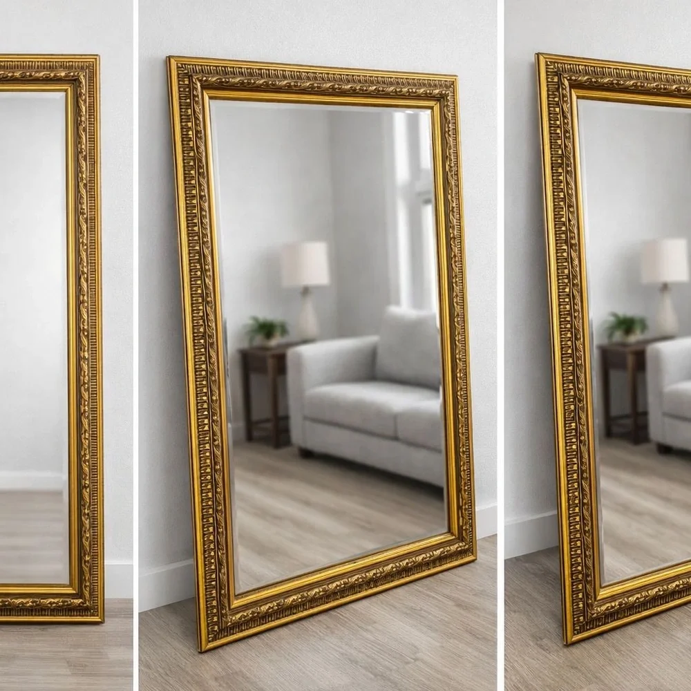 Elegant Gold Ornate Wall Mirror by